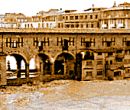 il ponte vecchio durante l'alluvione del 1966