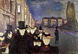 Edvard Munch - Sera sul viale Karl Johan